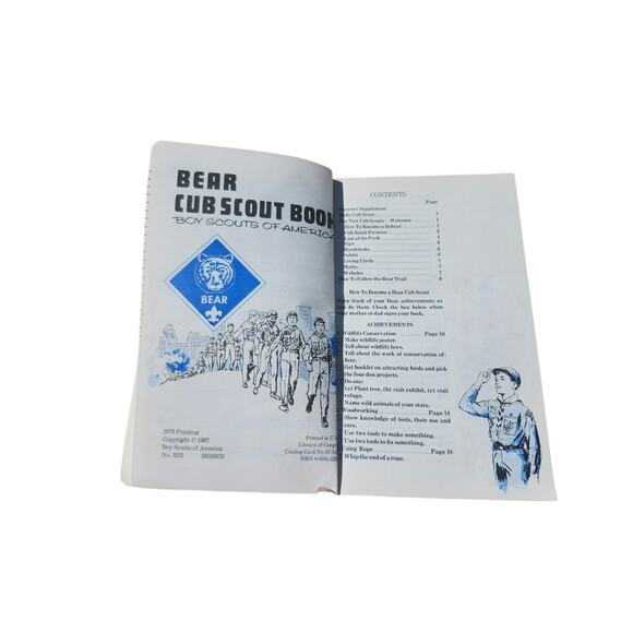 Vintage 1979 Bear Cub Scout Book Paperback Boy Scouts of America BSA Americana - Picture 5 of 6